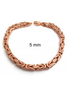 Bracelet Royale Byzantine Chaine or rose doublé 5 mm 20 cm