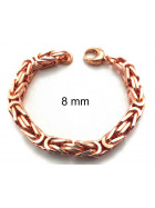 Bracciale Bizantina Chaine oro rosa doublé 5 mm 20 cm