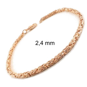 Bracciale Bizantina Chaine oro rosa doublé 8 mm 19 cm