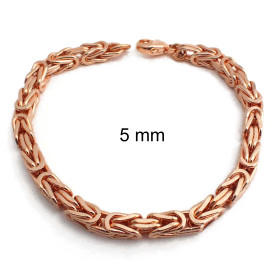 Bracciale Bizantina Chaine oro rosa doublé 8 mm 19 cm