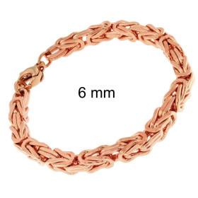Bracciale Bizantina Chaine oro rosa doublé 8 mm 19 cm