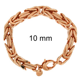 Bracciale Bizantina Chaine oro rosa doublé 8 mm 19 cm