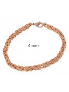 Bracelet Royale Byzantine Chaine or rose doublé 8 mm 19 cm