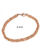 Bracciale Bizantina Chaine oro rosa doublé 8 mm 19 cm