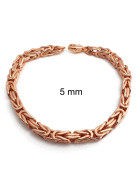 Bracciale Bizantina Chaine oro rosa doublé 8 mm 19 cm