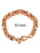 Bracelet Kings Byzantine Chain Rosegold Doublé 10 mm 29 cm