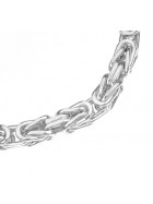 Collana catena Bizantina placcata argento 8 mm 60 cm