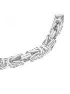 Collana catena Bizantina placcata argento 8 mm 60 cm