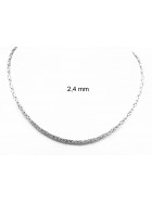 Necklace Byzantine Chain Silver Plated 8 mm 60 cm