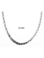 Collana catena Bizantina placcata argento 8 mm 60 cm