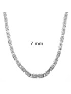 Collana catena Bizantina placcata argento 8 mm 60 cm