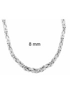 Collier chaine Royale Byzantine plaqué argent 11 mm 80 cm
