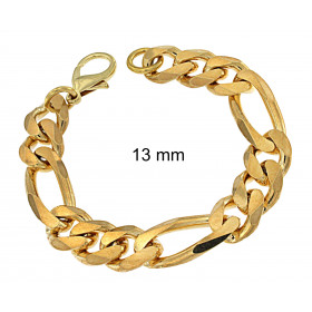 Bracelet Figaro Chain Gold Doublé 4 mm 23 cm