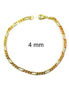 Bracelet Figaro Chain Gold Doublé 4 mm 23 cm