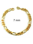 Bracelet Figaro Chain Gold Doublé 4 mm 23 cm