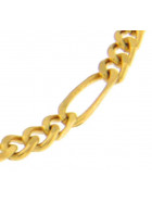 Bracelet Figaro Chain Gold Doublé 7 mm 25 cm