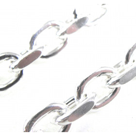 Anker-Halskette versilbert 6 mm 40 cm