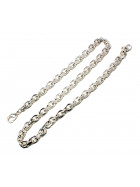 Collier chaine ancre plaqué argent 6 mm 50 cm