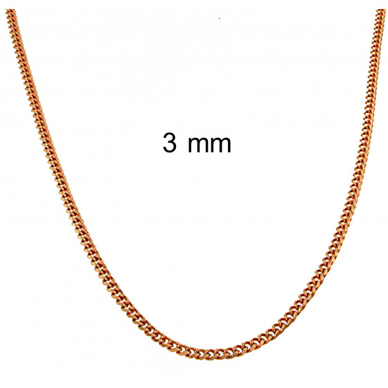 Curb Chain Necklace 18ct Rosegold Doublé or Plated