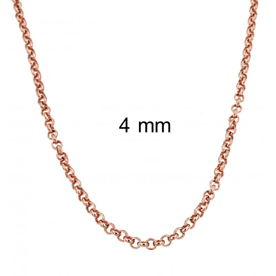Erbskette Rosegold Doublé o. rosevergoldet Maße wählbar Halskette Damen Herren Anhängerkette