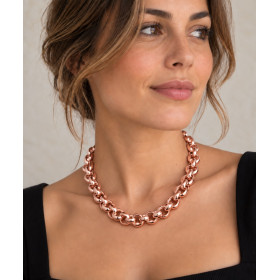 Collier chaine Jaseron or rose doublé ou plaqué or rose