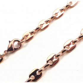 Collar cadena Marina oro rosa doubl&eacute; 3,7 mm, 60cm