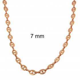 Collar cadena Marina oro rosa doubl&eacute; 3,7 mm, 60cm
