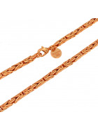 Collana catena bizantina rotonda placcata oro rosa o doublé