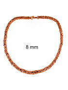 Collana catena bizantina rotonda placcata oro rosa 2,5 mm 40 cm