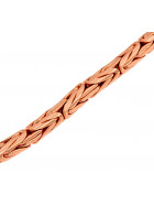 Collar cadena bizantino redondo chapado en oro rosa 4 mm 50 cm