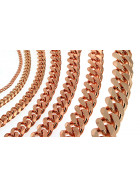 Curb Chain Bracelet Rosegold Plated 3 mm 16 cm