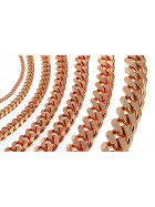 Curb Chain Bracelet Rosegold Doublé 3 mm 18 cm