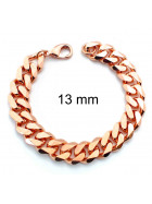 Bracelet chaine Gourmette or rose doublé 3 mm 18 cm