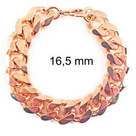 Bracciale Grumetta oro rosa doublé 7 mm 16 cm