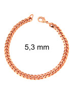 Bracciale Grumetta oro rosa doublé 7 mm 16 cm