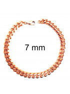 Bracelet chaine Gourmette or rose doublé 16,5 mm 21 cm
