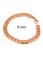 Bracelet chaine Gourmette or rose doublé 16,5 mm 21 cm