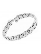 Bracelet Byzantine Silver Plated 13 mm 19 cm Men Women Jewellery