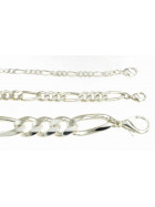 Bracelet Figaro Silver Plated Jewellery Men Women