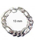 Bracelet Figaro plaqué argent 4 mm 16 cm bijoux hommes femmes