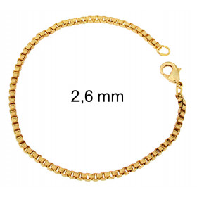 Venetian Chain Bracelet Gold- or Rosegold plated