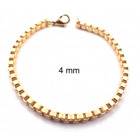 Venetian Chain Bracelet Gold- or Rosegold plated
