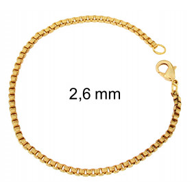 Venezianer-Armband vergoldet 2,6 mm 18 cm