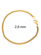 Venezianer-Armband vergoldet 2,6 mm 18 cm