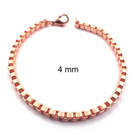 Venezianer-Armband rose vergoldet 4 mm 21 cm