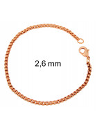 Venezianer-Armband rose vergoldet 4 mm 21 cm