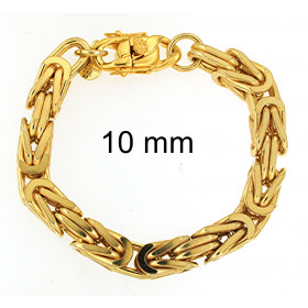 Königs-Armband vergoldet 6 mm breit,16 cm lang