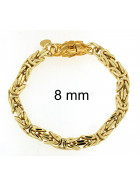 Bracciale Bizantina Chaine placcato oro 6 mm 19 cm