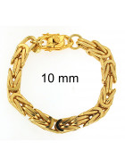 Pulsera Bizantina Cadena chapado en oro 6 mm 19 cm