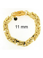 Bracciale Bizantina Chaine placcato oro 6 mm 19 cm